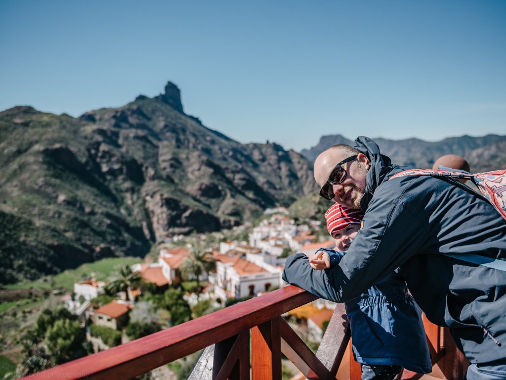 almond blossom tree festival Tejeda Gran Canaria panorama view