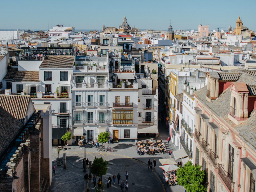 Views over Seville from the Seville Cathedrale