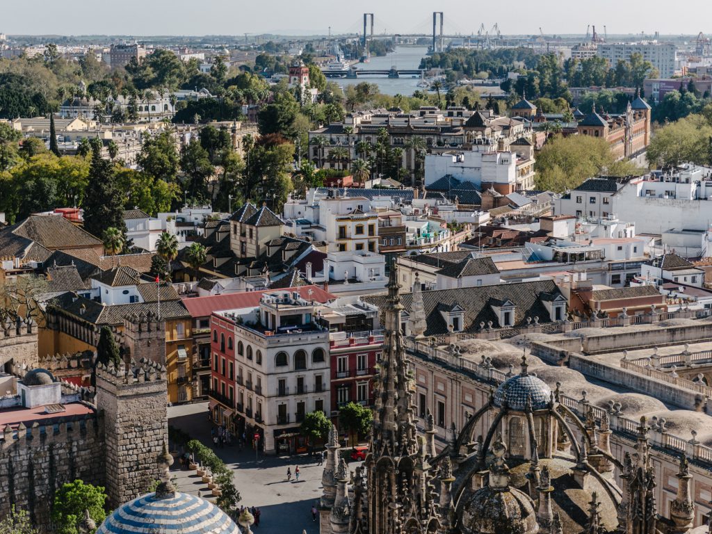 Views over Seville from the Seville Cathedrale